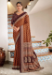 Picture of Sightly Cotton Saddle Brown Saree