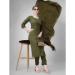 Picture of Cotton Dark Olive Green Readymade Salwar Kameez