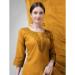 Picture of Cotton Dark Golden Rod Readymade Salwar Kameez