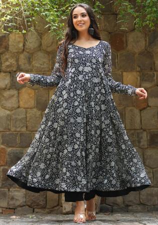 Picture of Ravishing Georgette Light Slate Grey Kurtis & Tunic