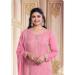 Picture of Georgette Light Coral Straight Cut Salwar Kameez