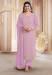 Picture of Beautiful Georgette Plum Straight Cut Salwar Kameez