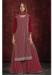 Picture of Bewitching Georgette Maroon Straight Cut Salwar Kameez