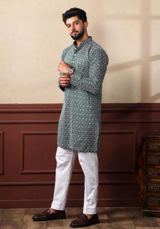 Picture of Sublime Silk Dark Slate Grey Kurtas