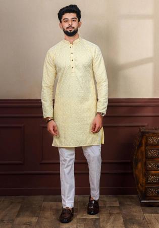 Picture of Beauteous Silk Beige Kurtas