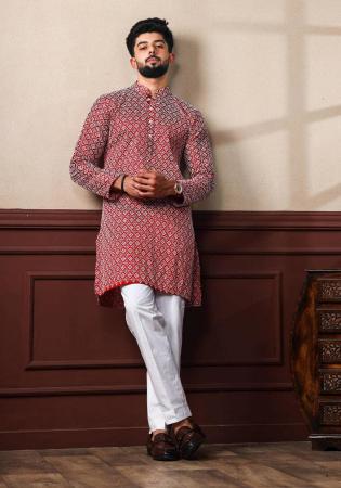 Picture of Sublime Silk Maroon Kurtas