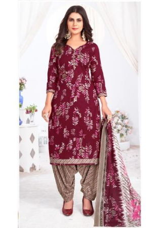 Picture of Nice Cotton Brown Readymade Salwar Kameez