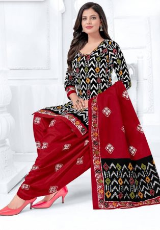 Picture of Pleasing Cotton Maroon Readymade Salwar Kameez