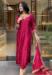 Picture of Rayon & Silk Maroon Readymade Salwar Kameez