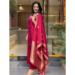 Picture of Rayon & Silk Maroon Readymade Salwar Kameez