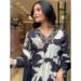 Picture of Fine Rayon & Silk Black Readymade Salwar Kameez