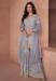 Picture of Amazing Georgette Silver Straight Cut Salwar Kameez