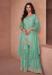 Picture of Georgette Dark Sea Green Straight Cut Salwar Kameez