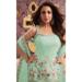 Picture of Georgette Sea Green Straight Cut Salwar Kameez