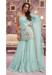 Picture of Georgette Light Steel Blue Straight Cut Salwar Kameez