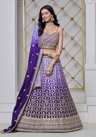 Picture of Graceful Chiffon Slate Blue Lehenga Choli