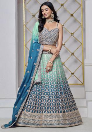 Picture of Shapely Chiffon Dark Grey Lehenga Choli