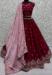 Picture of Alluring Net Maroon Lehenga Choli