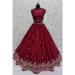 Picture of Alluring Net Maroon Lehenga Choli