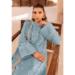 Picture of Georgette Light Slate Grey Straight Cut Salwar Kameez