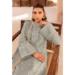 Picture of Georgette Dark Grey Straight Cut Salwar Kameez