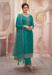 Picture of Pleasing Georgette Teal Straight Cut Salwar Kameez