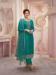 Picture of Pleasing Georgette Teal Straight Cut Salwar Kameez