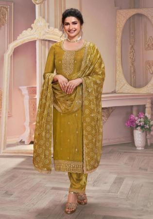 Picture of Georgette Chocolate Straight Cut Salwar Kameez