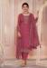 Picture of Georgette Indian Red Straight Cut Salwar Kameez