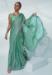 Picture of Well Formed Chiffon & Georgette Sea Green Saree