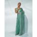 Picture of Well Formed Chiffon & Georgette Sea Green Saree