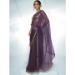 Picture of Charming Chiffon & Georgette Purple Saree