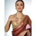 Picture of Ravishing Chiffon & Georgette Saddle Brown Saree