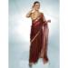 Picture of Ravishing Chiffon & Georgette Saddle Brown Saree