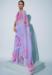 Picture of Fine Georgette & Organza Light Steel Blue Saree