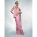 Picture of Radiant Georgette & Organza Dark Salmon Saree