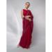 Picture of Taking Georgette & Organza Maroon Saree