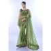 Picture of Stunning Georgette & Net Dark Khaki Saree