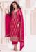 Picture of Georgette Dark Red Straight Cut Salwar Kameez