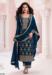 Picture of Georgette Navy Blue Straight Cut Salwar Kameez