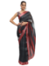 Picture of Radiant Georgette & Linen Dark Slate Grey Saree