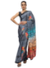 Picture of Beauteous Georgette & Linen Slate Grey Saree