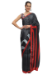 Picture of Grand Georgette & Linen Dark Slate Grey Saree