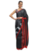 Picture of Grand Georgette & Linen Dark Slate Grey Saree