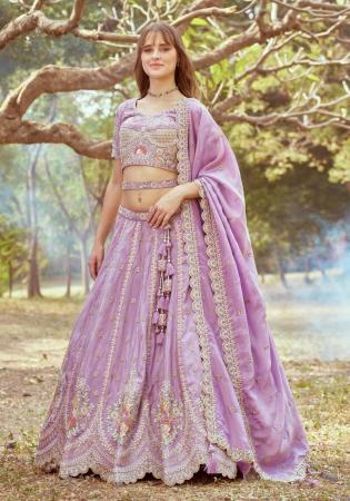 Picture of Statuesque Satin Thistle Lehenga Choli