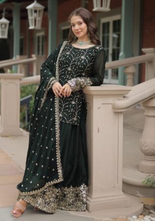 Picture of Silk Medium Sea Green Readymade Salwar Kameez