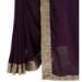 Picture of Appealing Chiffon & Georgette Purple Saree