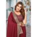 Picture of Pretty Chiffon & Georgette Maroon Saree