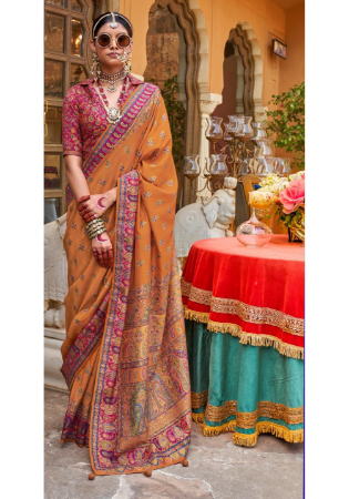 Picture of Bewitching Silk Peru Saree