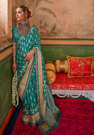 Picture of Sightly Silk Teal Saree